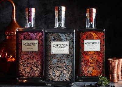 selection of three gins, brighton festival